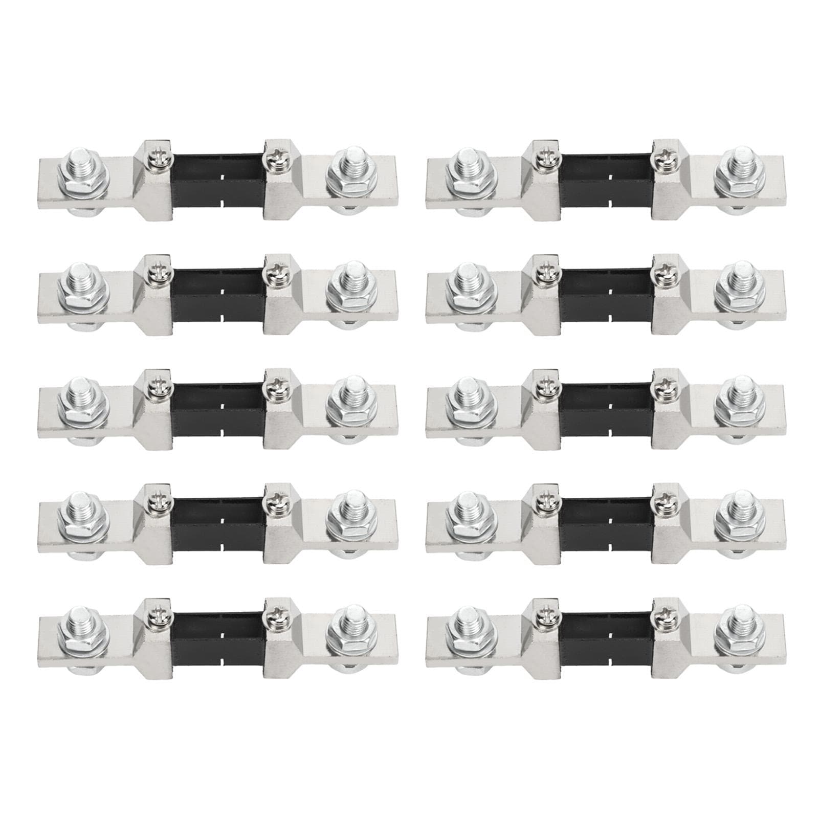 10PCS Current Measuring Shunt Resistor Fixed On One Piece for DC Ammeter Power Generation System
