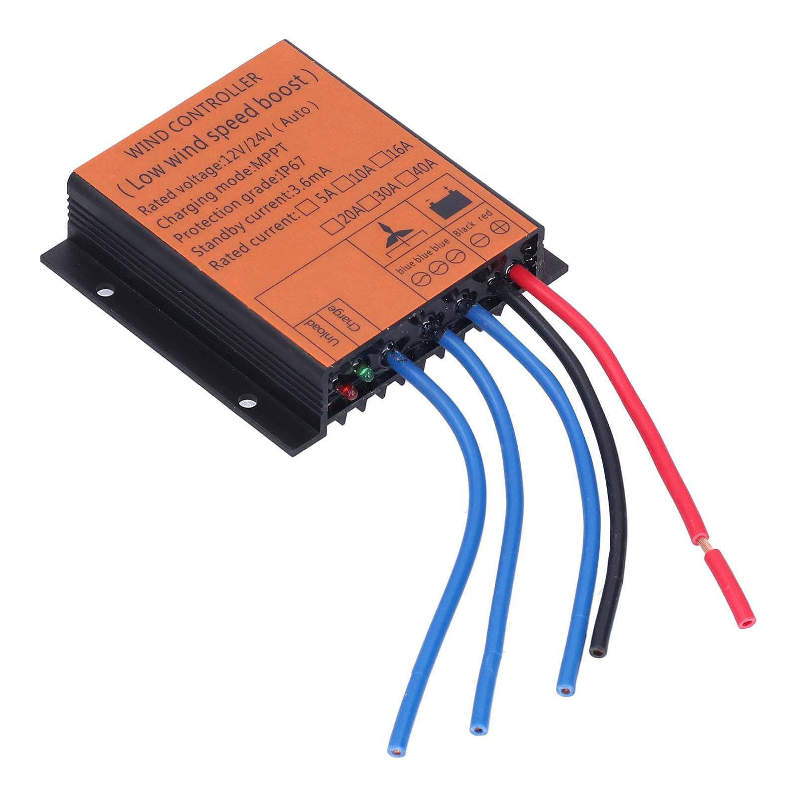 Wind Turbine Controller Low Voltage MPPT Charge Regulator with LED Light 100W?400W 12V 24V20A