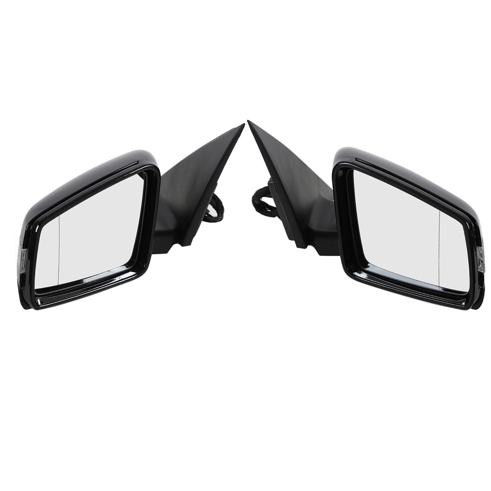 2pcs Side Door Mirrors Electric Folding Wing Mirrors with Heated Replacement for Mercedes Benz W204