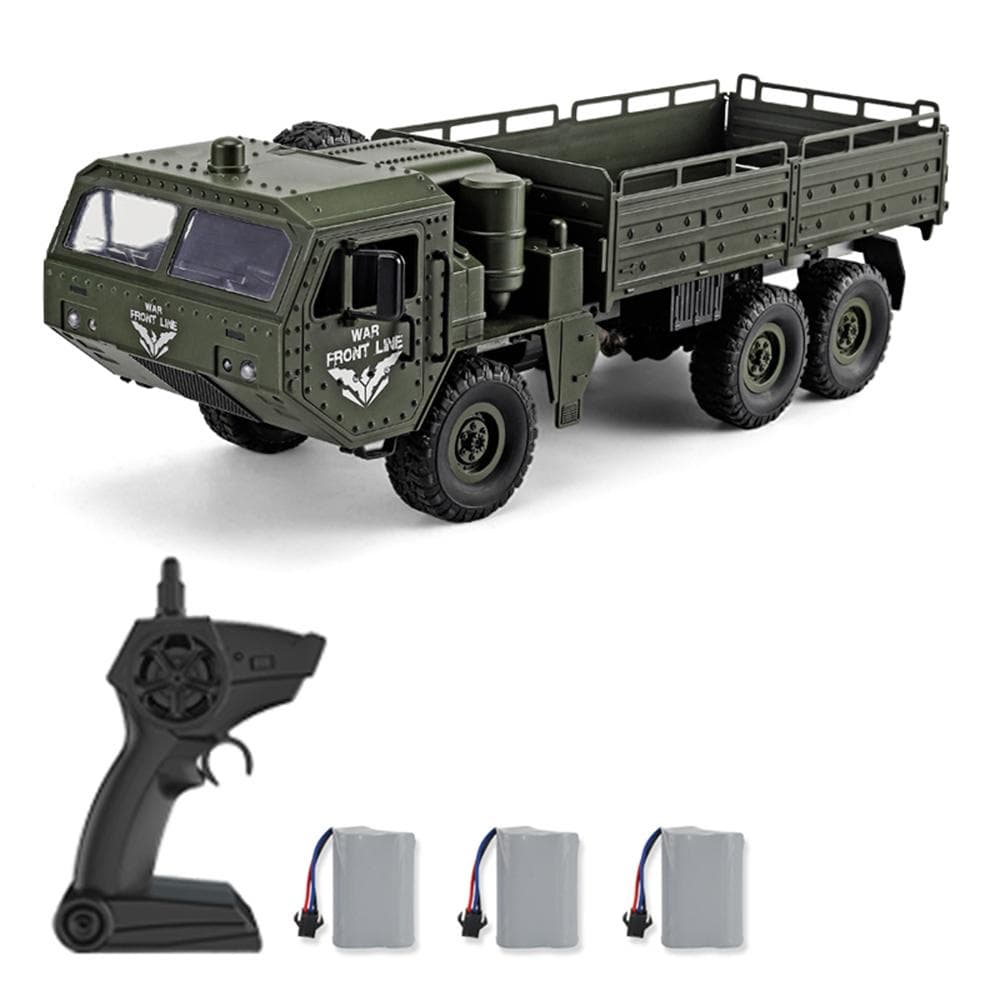Remote Control Car, 6WD High-Speed Electric Toy Truck for Boys 2.4Ghz Off Road Remote Control 3 Battery green
