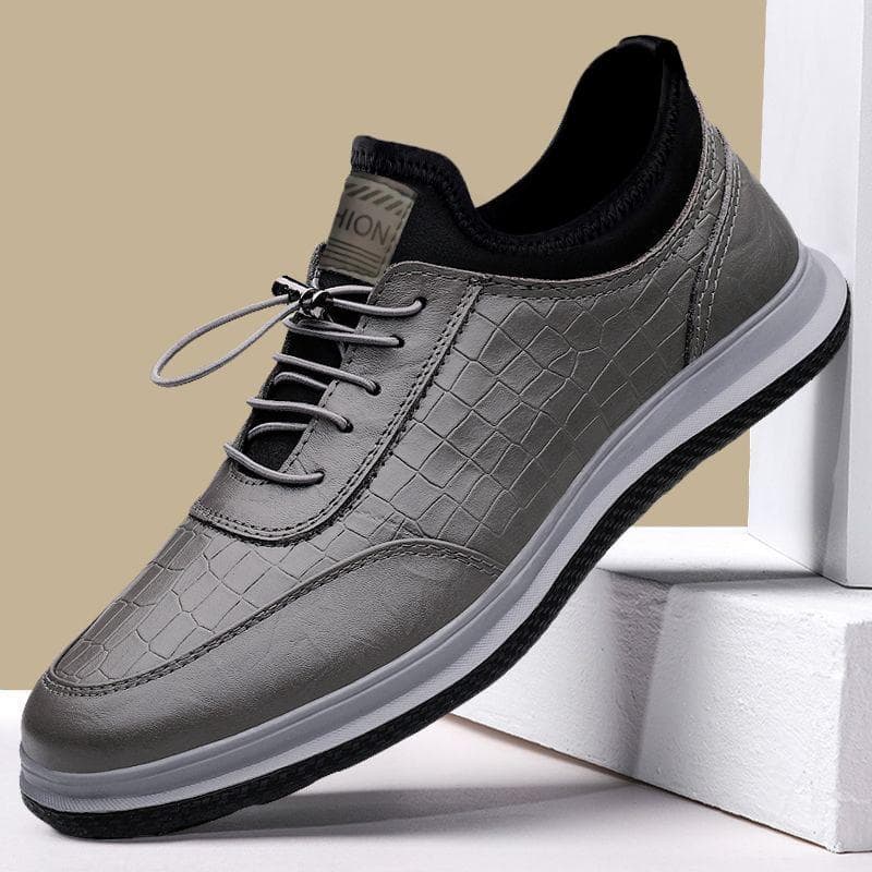 Spring Festival Men's Shoes New Casual Leather Shoes Breathable Men's Soft Bottom Soft Panel Shoes Fashion All-match Trendy Leather Surface 44