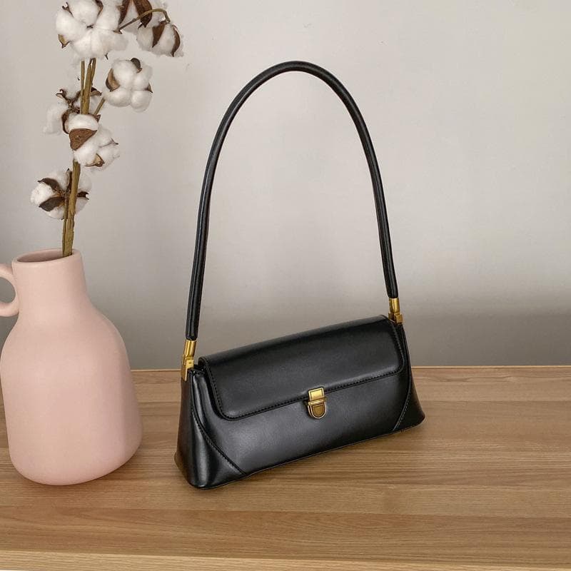 Vintage Armpit Baguette Medieval Bag Women Fashion Easy To Shoulder Handbag black