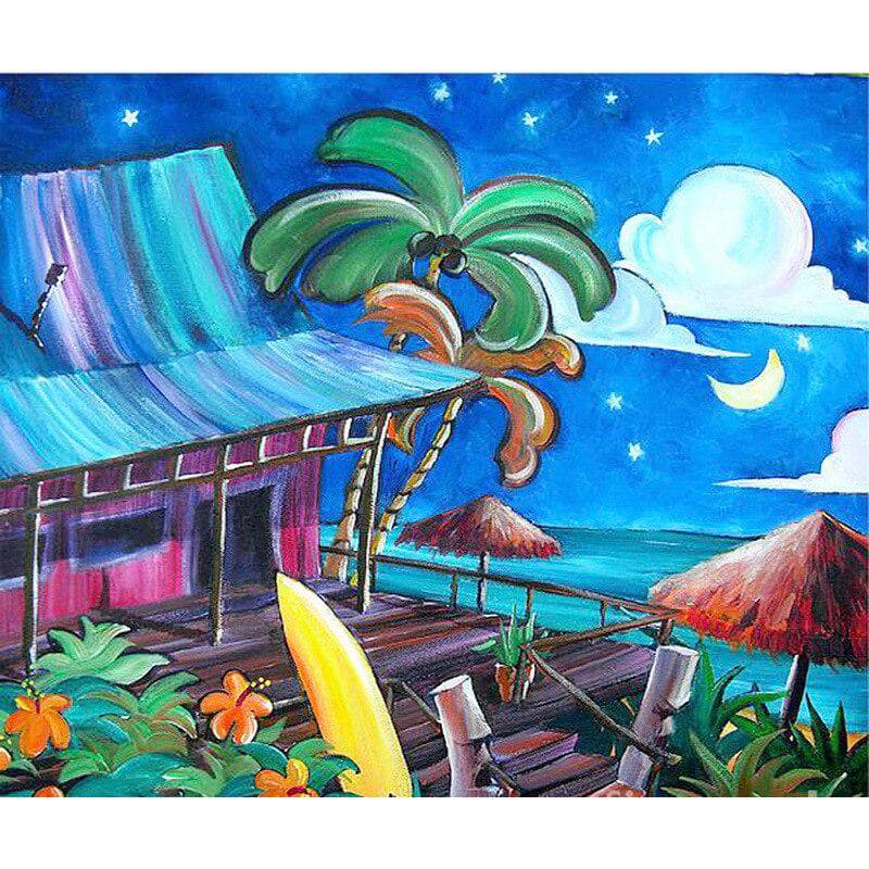 DIY 5D Diamond Painting Seaside house Cross Stitch Diamond Embroidery Diamond Mosaic 20X30CM