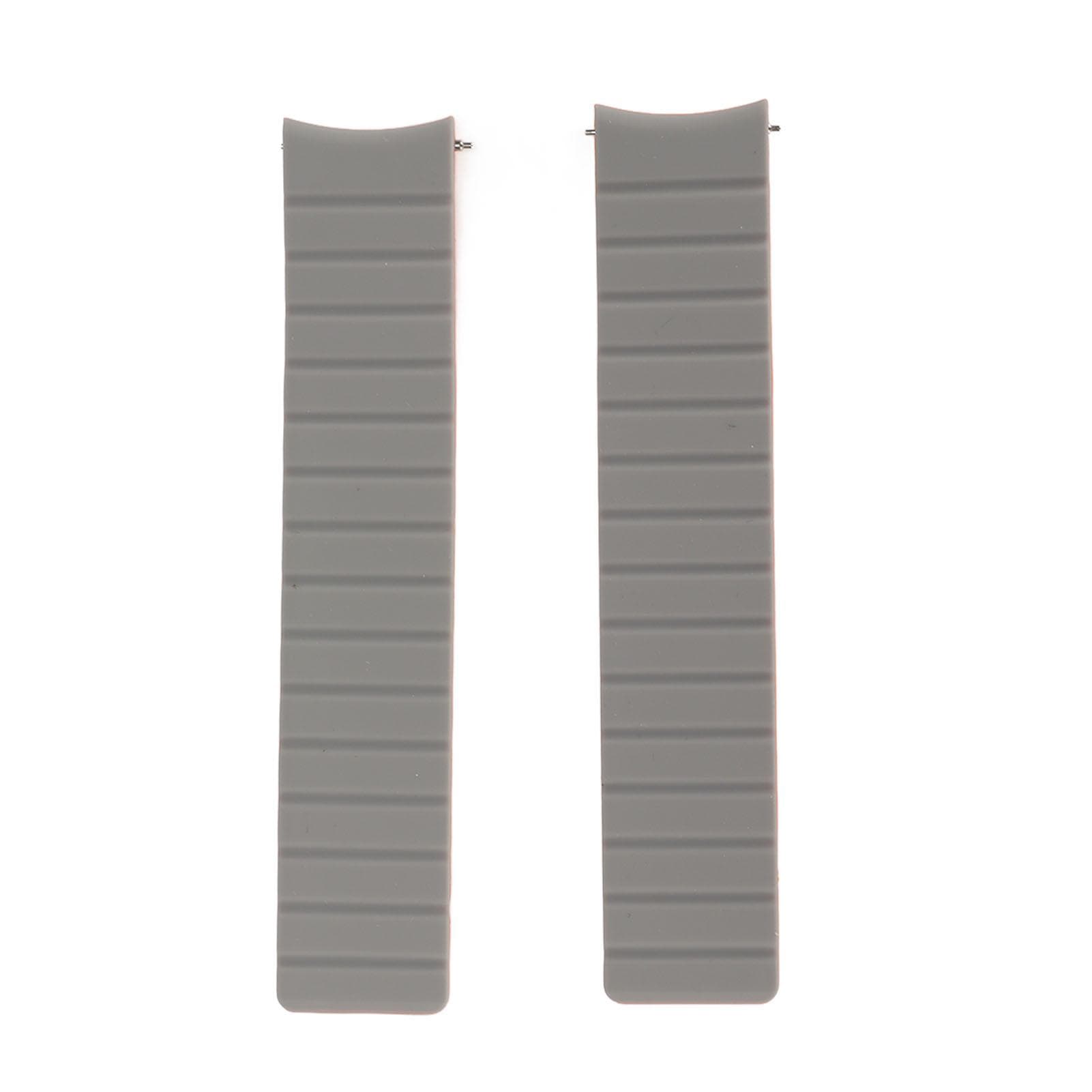 2Pcs Watch Strap Silicone Universal Magnetic Watches Band for Amazfit GTR 3 3 Pro 22mm Grey Orange