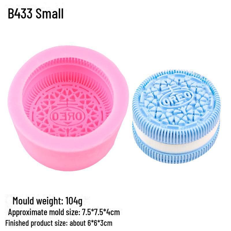 Oreo Biscuit Silicone Mold for Cake, Candle, and Aromatherapy Decoration