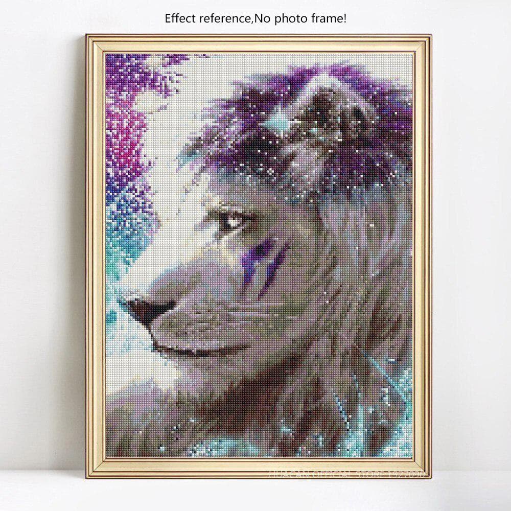 Diamond Painting Animals Home Decoration Lion Picture Beading Diamond Embroidery 20X30