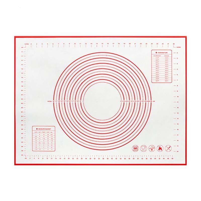 Silicone Fiberglass Rolling Dough Pad Cakes Bakeware Liner Pad Mat Rolling Dough Mat Baking Pastry Tool 40*30cm red