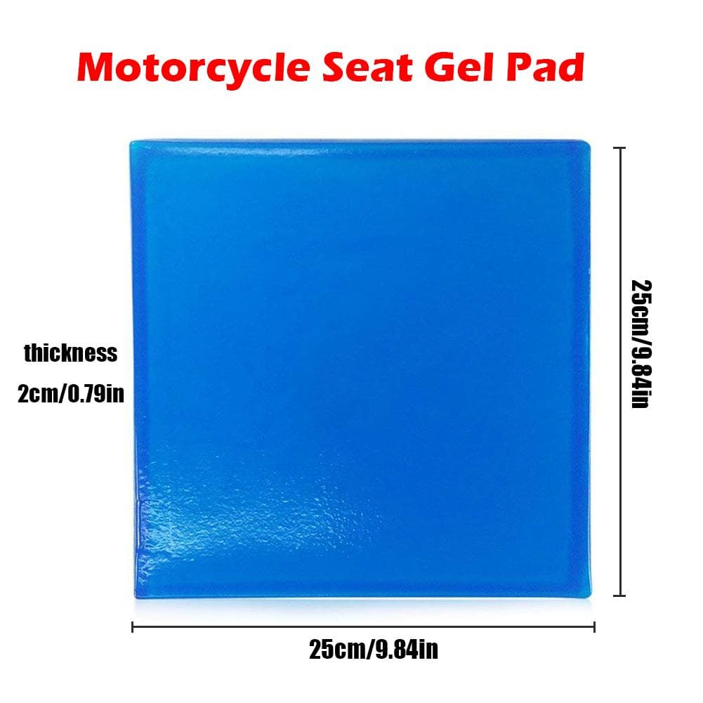 Summer Motorcycle Seat Gel Pad Motorcycle Shock Absorption Mat Soft Cushion blue