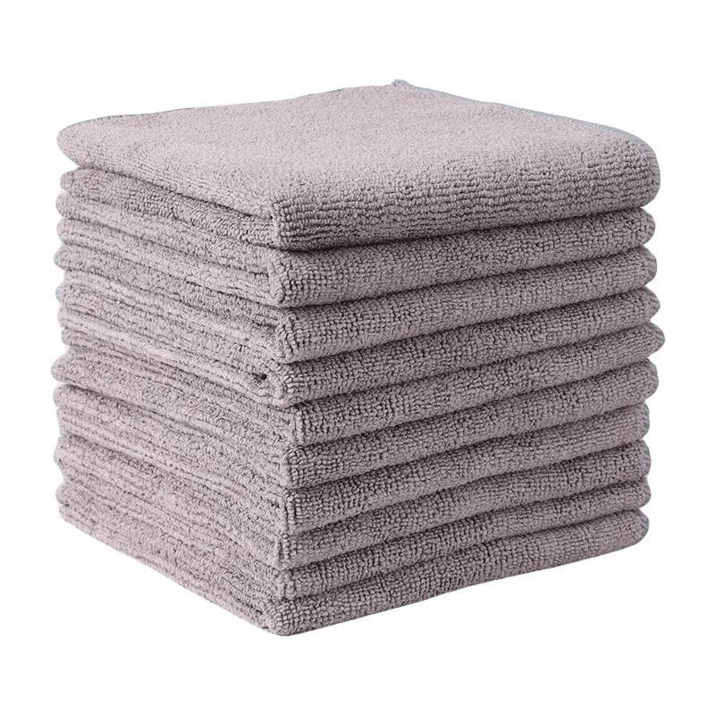 20Pcs Kitchen Wipes Car Clean Towel Solid Color Design Wipes Microfibre Thickened Absorbent Wipes Household Cleaning Cloth Set 10PC gray