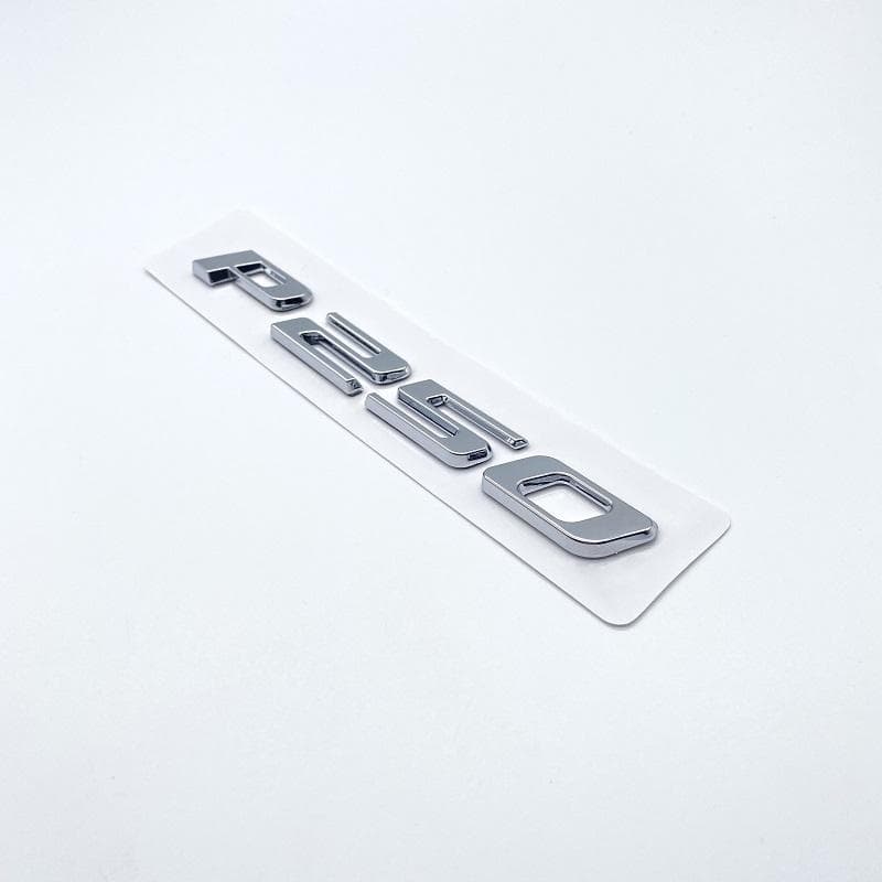 3D Black Silver Letters P200 P250 P300 P350 AWD Emblem for Jaguar Car Fender Trunk Rear XF XE I-Pace E-pace F-type Logo Sticker silver P250