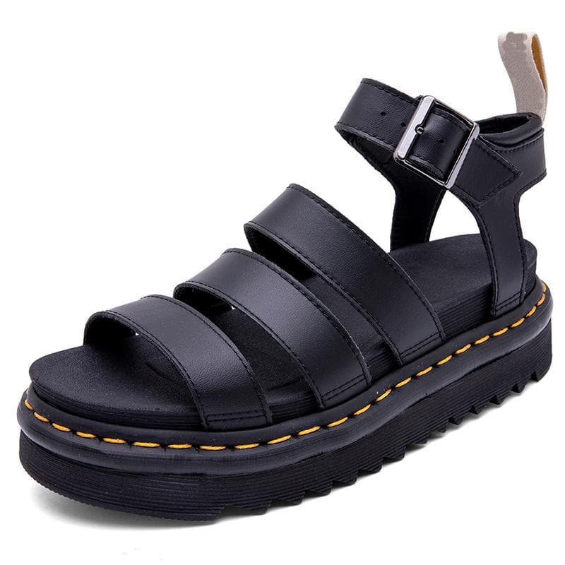 Fashion Women Soft Patent Leather Gladiator Sandals Female Beach Shoes Summer New Shoes Womens Sandals Students Flat Platform Shoesgj876 41