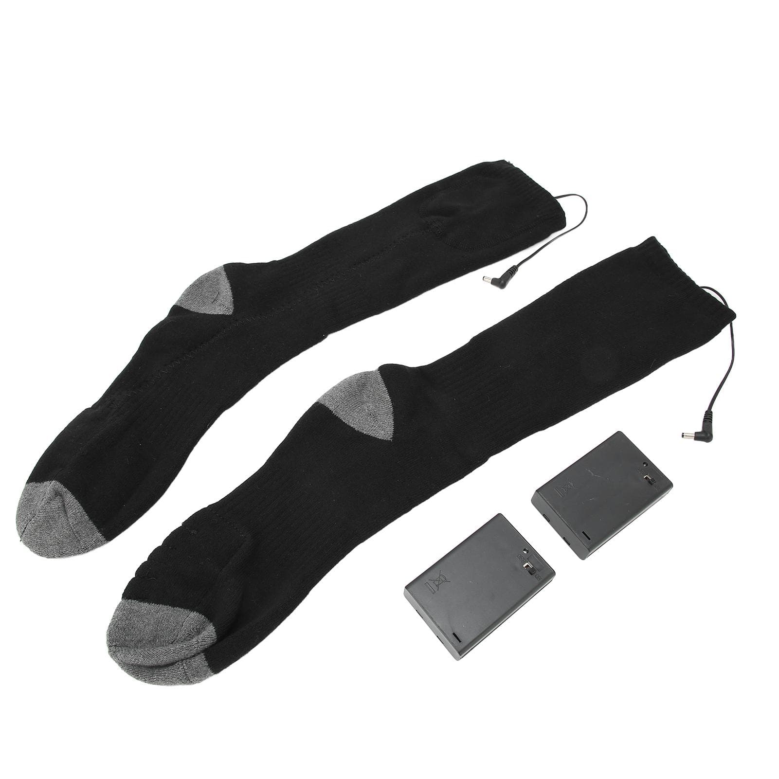 Electric Heated Socks Thicken Cotton Washable OneSide Heating Winter Thermal Socks Black