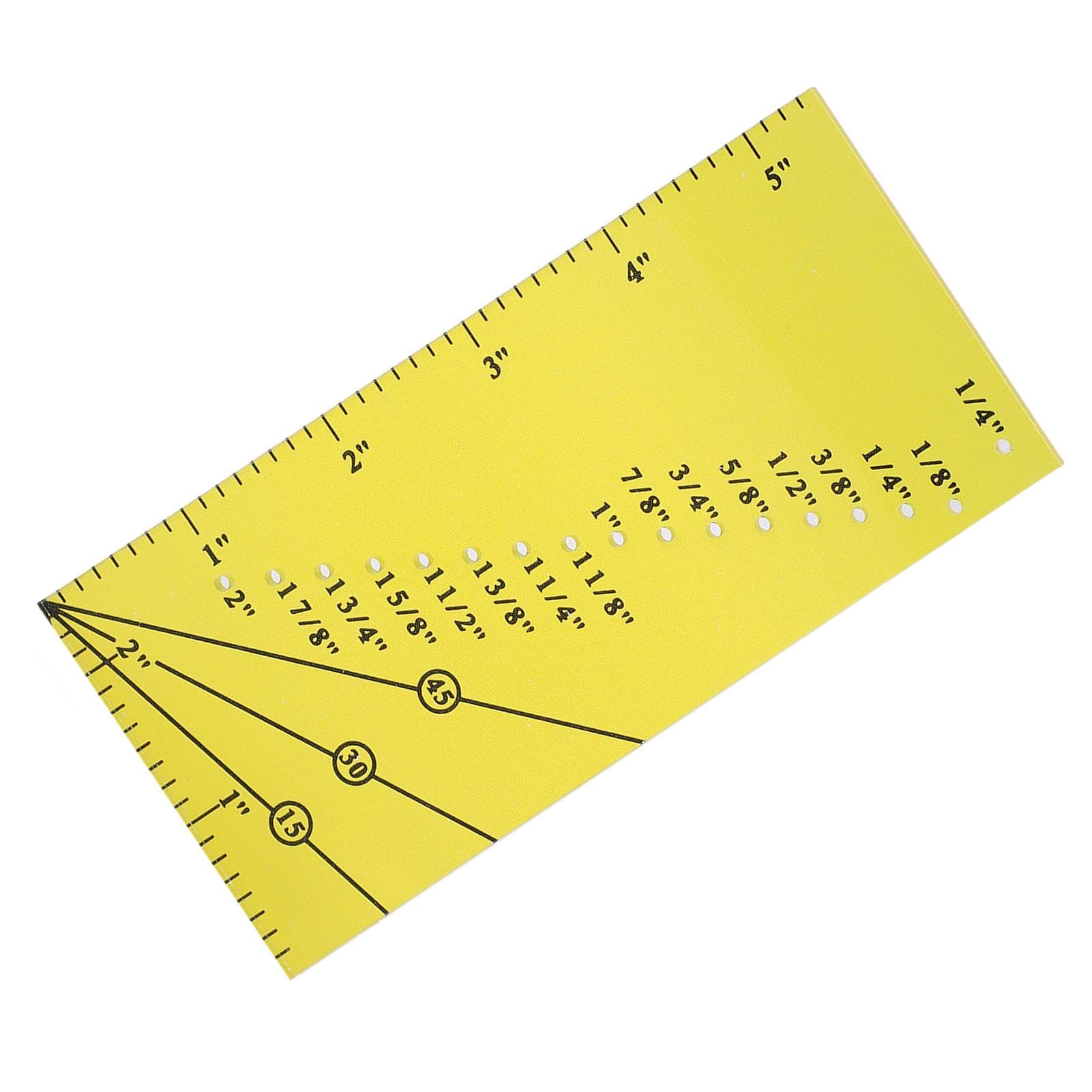 Bright Yellow Magnetic Seam Guide Acrylic Seam Guide Ruler with Nonslip Bottom Seam Allowance Ruler