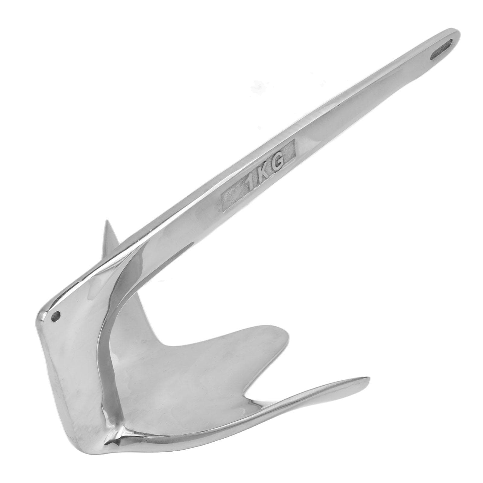 1kg2.2lb Claw Boat Anchor Heavy Duty 316 Stainless Steel Anchor Mirror Polish Marine Accessories