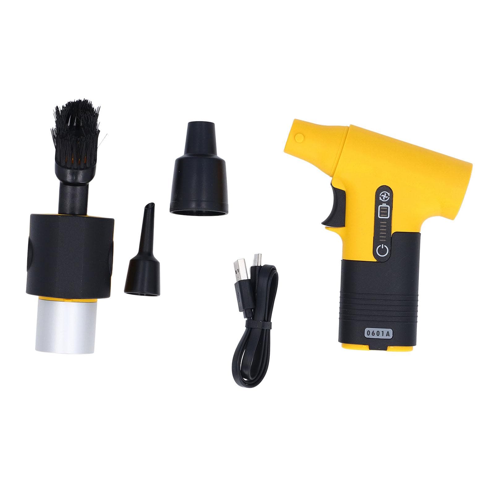 Jet Dry Mini Blower 120000RPM Wind Speed USB Charging Portable Handheld Cooling Turbo Jet Blower yellow
