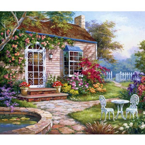 Diamond Painting Villa Scenery Diamond Embroidery House Square Drill Craft Painting Decorate Picture 20X30CM