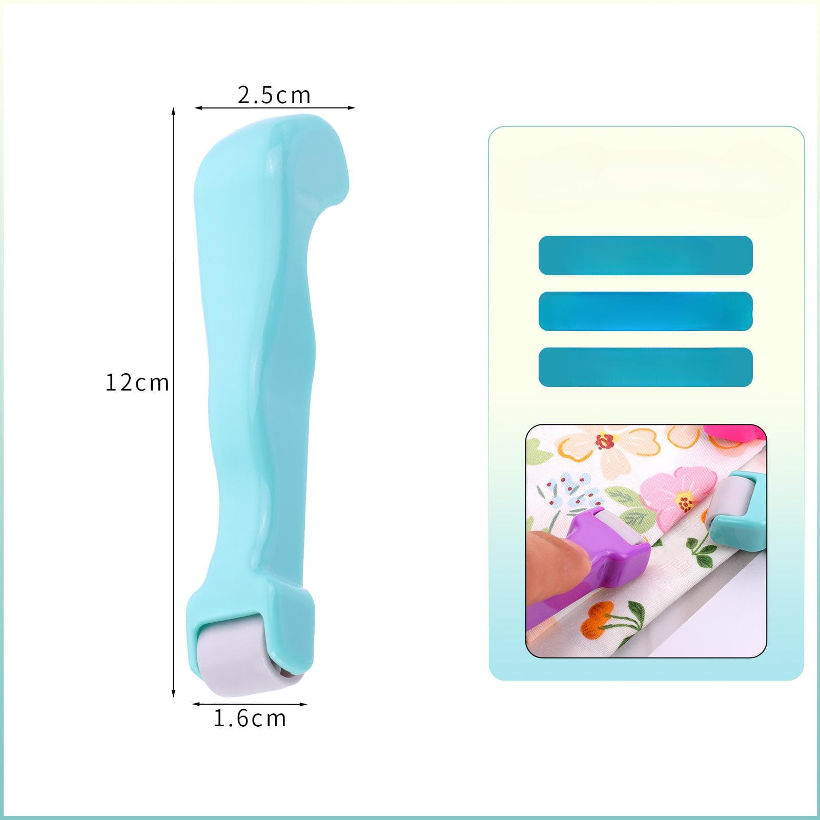 Hot New Pressing Wheel Fabric Roll Sewing Tools Joint Roller Guide Sewing Machine Accessories Press Quilting Handmade Tool green