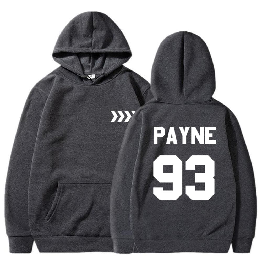 Liam Payne Tribute Hoodie Payne 93 Hoodies Unisex Graphic Hoodies in Memory of Liam Payne Hooded Sweatshirt Fans Gift Pullover L dark grey