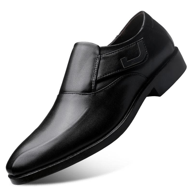 New All-match Men's Shoes Large Size Leather Shoes Men's Business Formal Shoes Men's Wedding Shoes 46 black