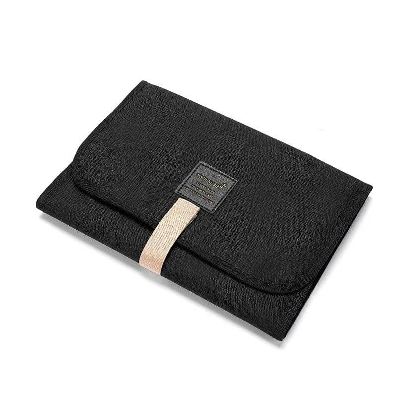 Foldable Baby Diaper Changing Pad Waterproof Newborn Diaper Pad Portable Toddler Changing Table Oxford Baby Diaper Sheet black
