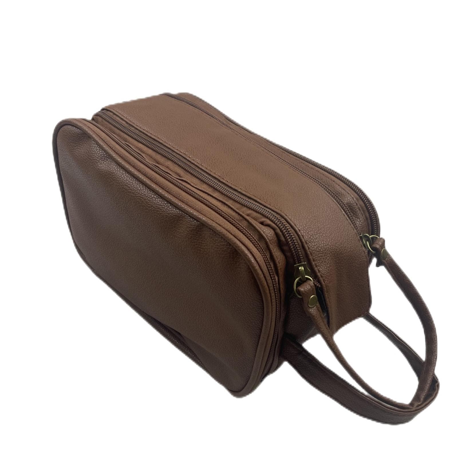 Men s toiletry bag travel organizer makeup bag brown