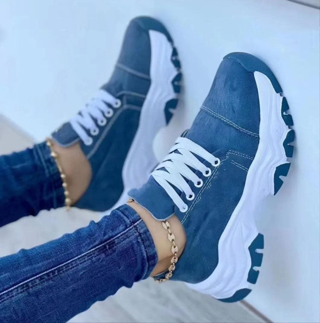 Sneakers Women Shoes New Pattern Canvas Shoe Casual Women Sport Shoes Flat Lace-Up Adult Zapatillas Mujer Chaussure Femme 43