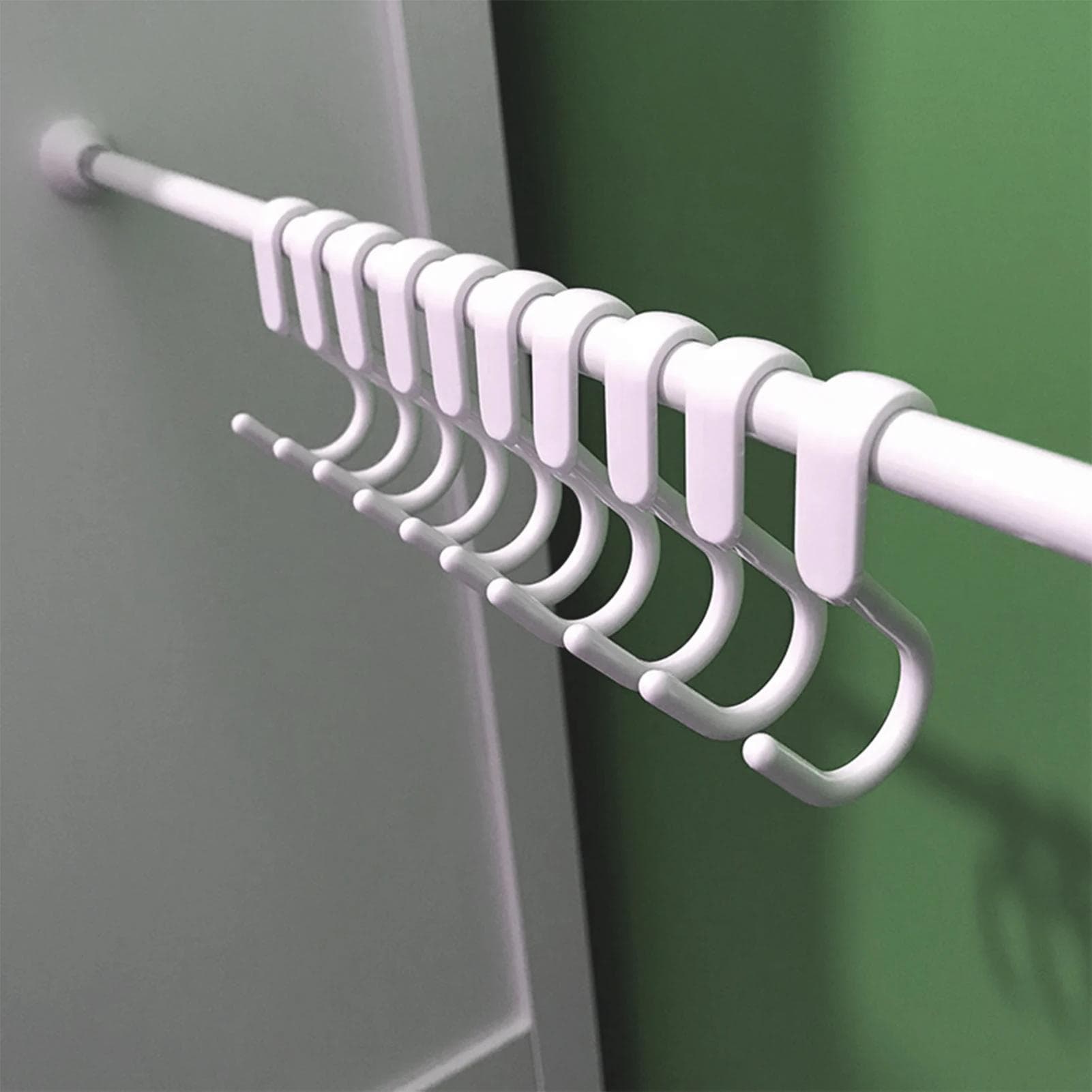 White Plastic S-shaped Holder Heavy-duty Multifunctional Hanging Holder Suitable for Kitchens, Bathrooms, Wardrobes, Gardens Multi-purpose Storage 10pcs white