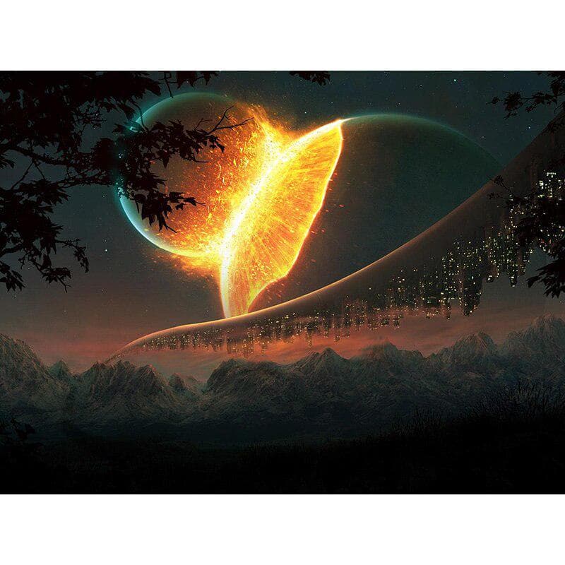 Full Round Drill Diamond Embroidery Sun and Moon 5D DIY Diamond Painting Cross Stitch Rhinestone 20X30CM