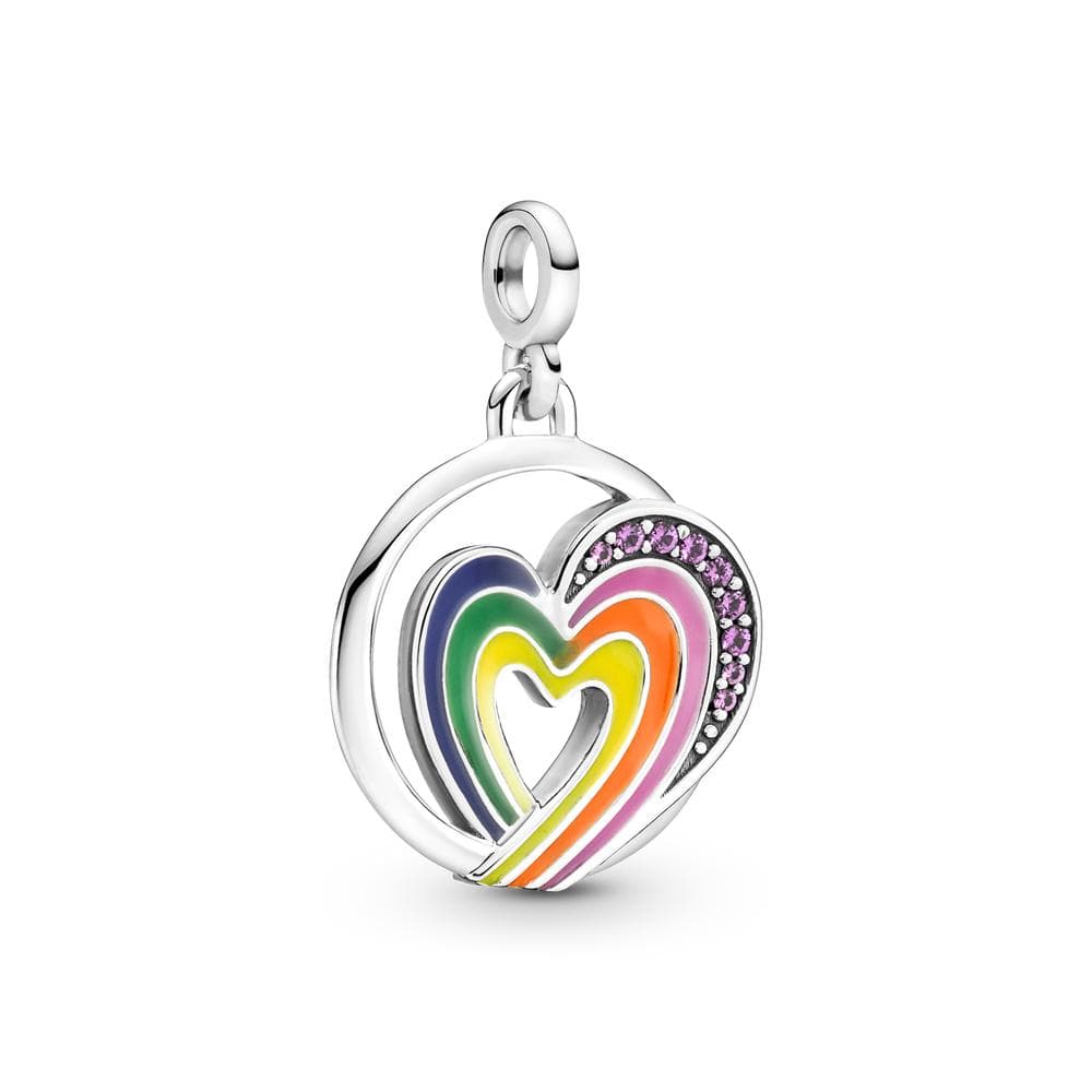 2023 Sterling Silver S925 charm ME Heart Charm Loved Hoops Earring pendant Fit original Bracelet Me women jewelry gift
