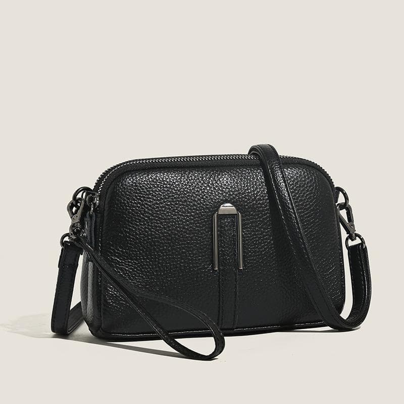 Leather Bag Luxury Women's Crossbody Bag for Woman Female Solid Color Clutch Phone Bags Shoulder Bag Messenger Bag black