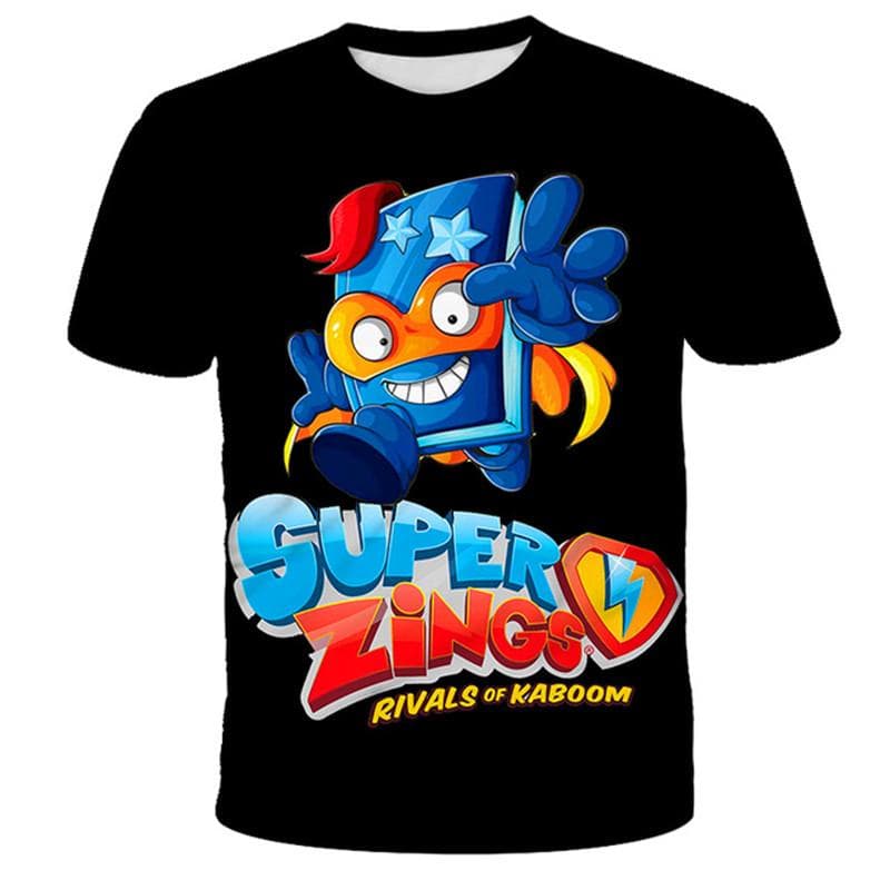 1-14 Years Super Zings Children Short Sleeve T-shirts Clothing Boys Girls Cartoon Casual Tshirts Clothes Unisex Cute Fashion Tee 110
