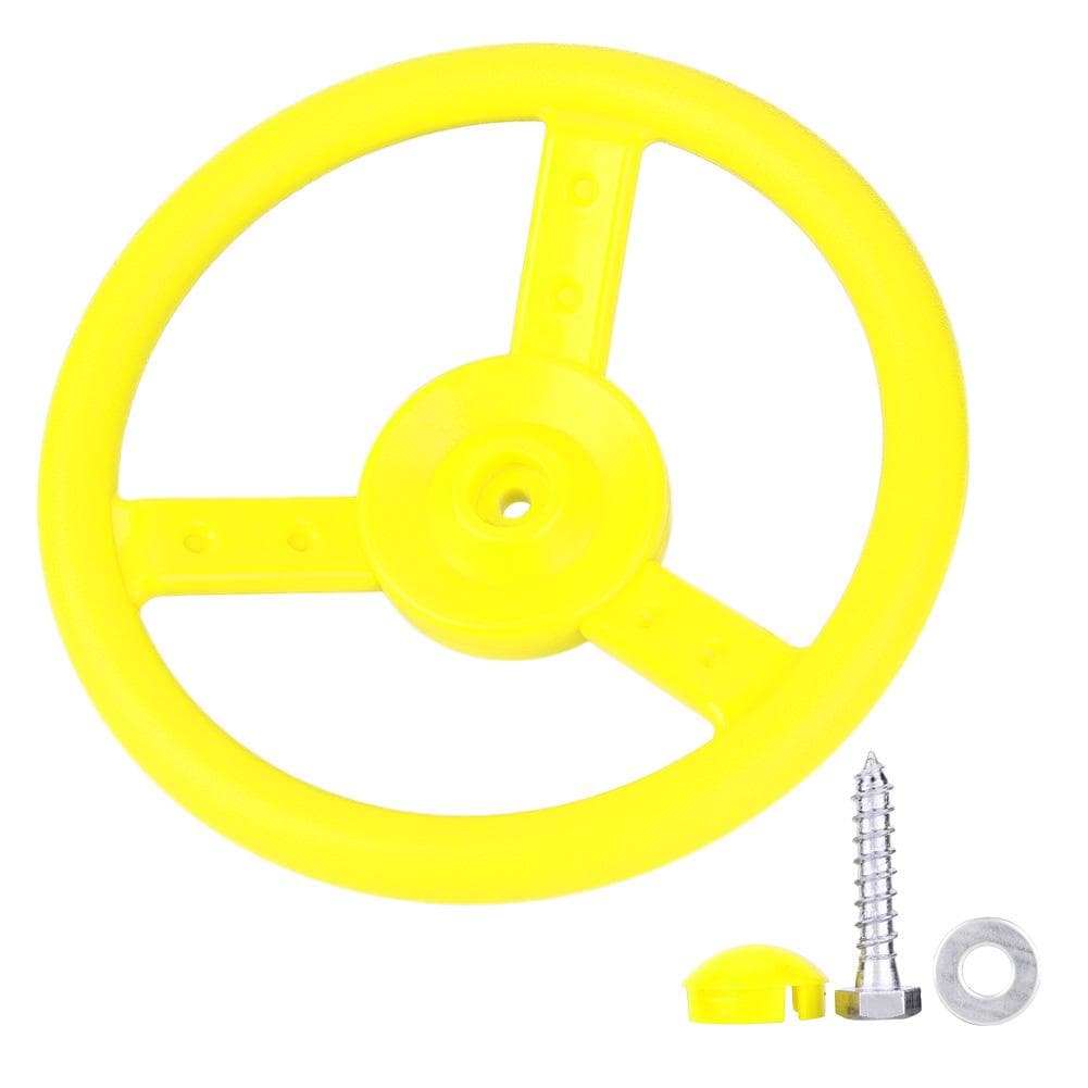 Plastic Outdoor Playground Small Steering Wheel Toy Swing Set Accessories (yellow) yellow