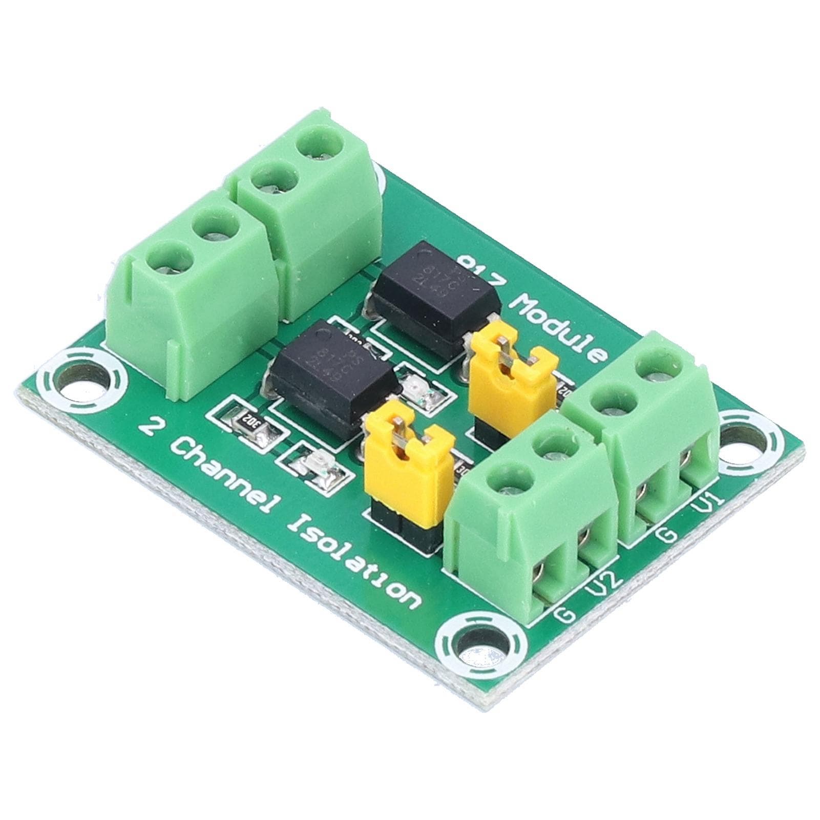 817 Optocoupler Anti Jamming Lightweight Portable 2 Channel Optocoupler Isolation Board