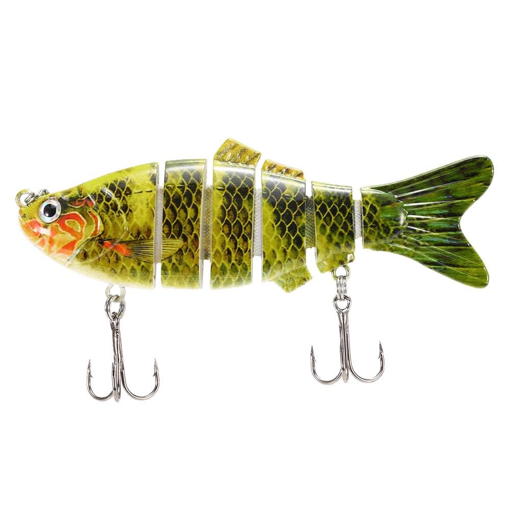 10cm/20g Lifelike 6 Jointed Sections Swimbait Fishing Lure Crankbait Hard Color B