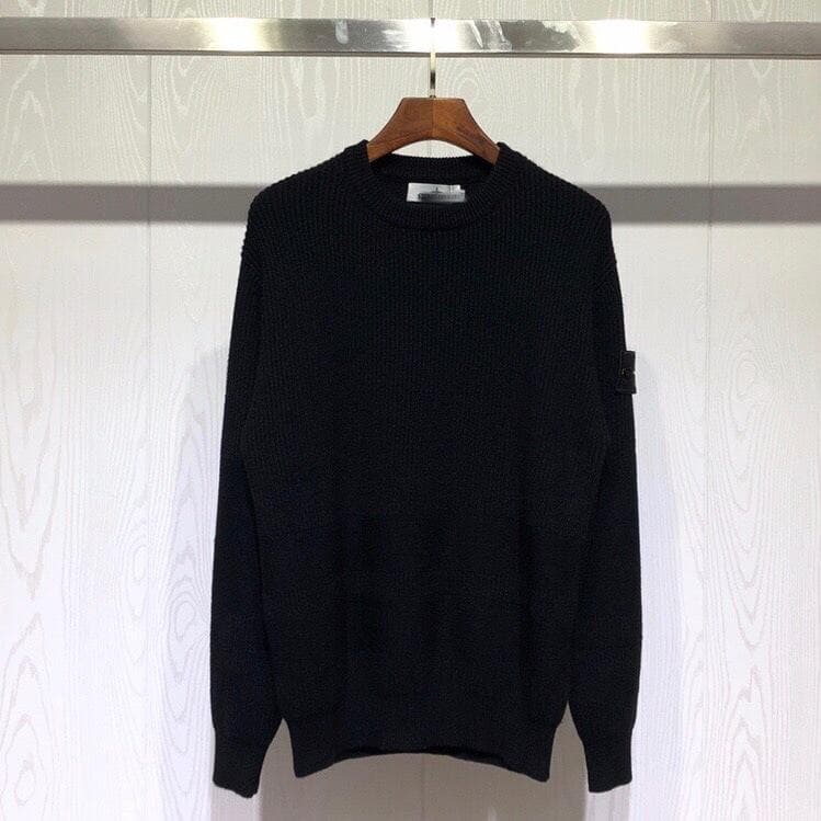 Cross-Border Stone Island Round Neck Unisex Pullover Sweater - European & American Trendy Style M