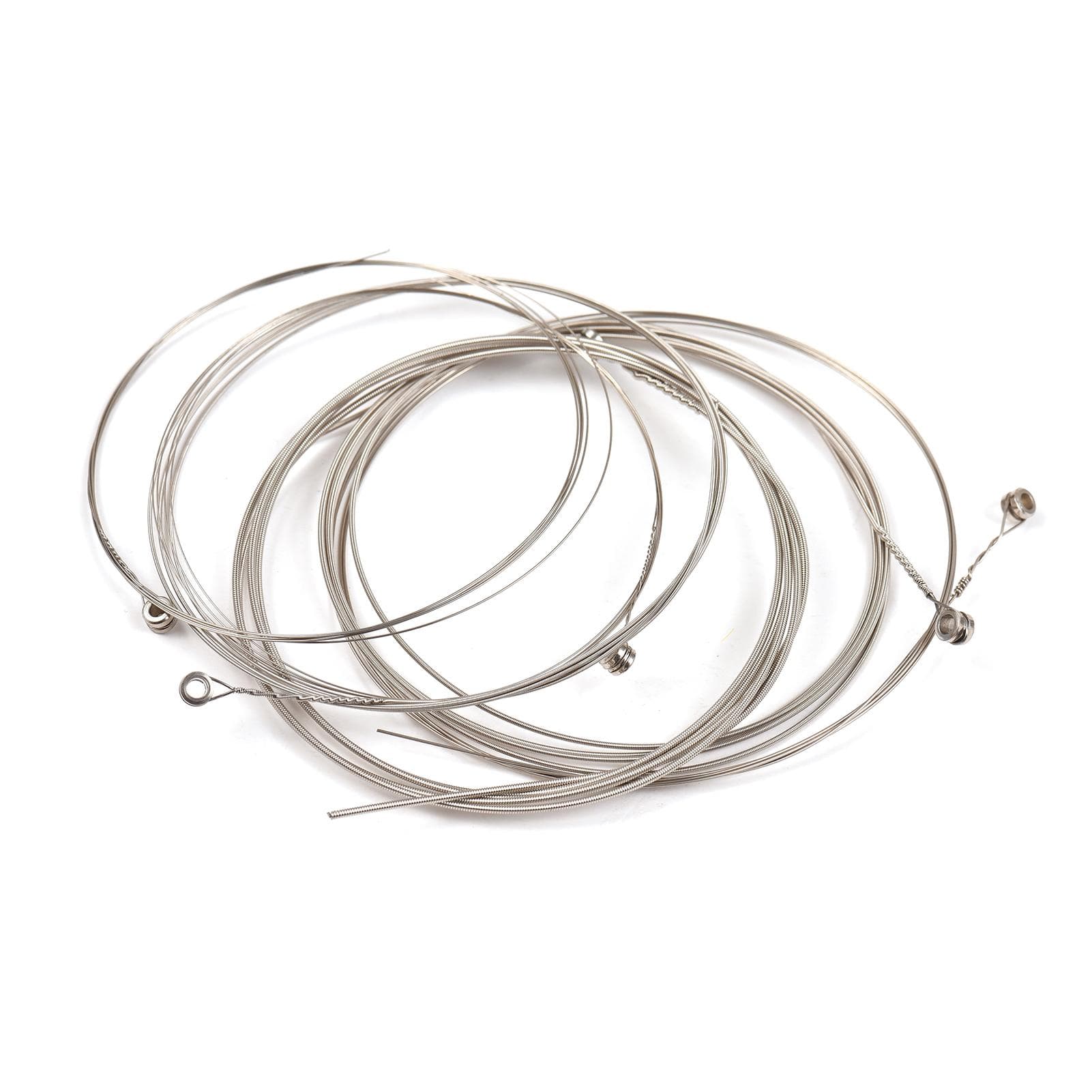 6 PCS Electric Guitar Strings (E-B-G-D-A-E) Steel Wire Strings Set Guitar Replacement Parts silver