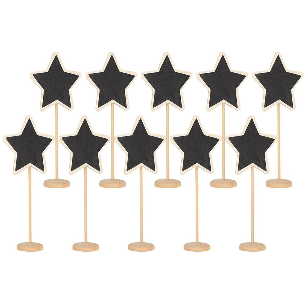 10Pcs Set Chalkboard Picks Pentagram Message DIY Decoration Desktop Flower Card 130104H