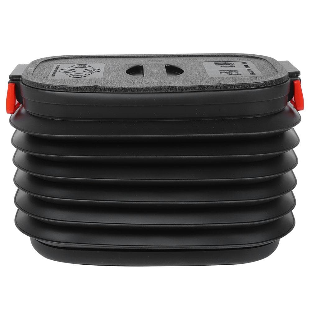 37L Folding Retractable Barrel Storage Bucket with Cover for Outdoor Camping Picnics Fishing BBQ