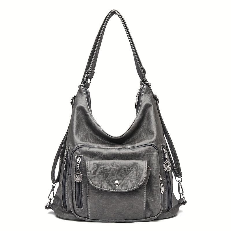 Vintage Crossbody Hobo Bag, Retro Shoulder Tote Bag, Women's Fashion Handbag & Purse For Commute grey
