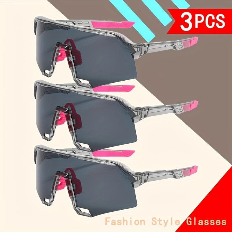 1/3PCS Trendy Large Frame Glasses Fashionable Dreamy Color Ultra Light Durable Unisex Eyewear