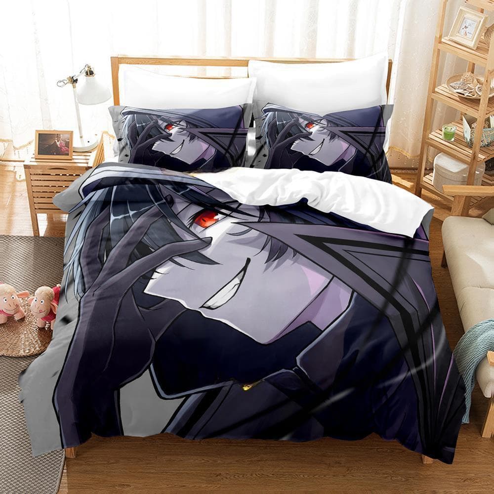 The Eminence in Shadow Cid Kagenou Bedding Set Cartoon Anime three-piece set Adult Kid Bedroom Duvet cover Sets Home Textiles AU Queen 210x210cm