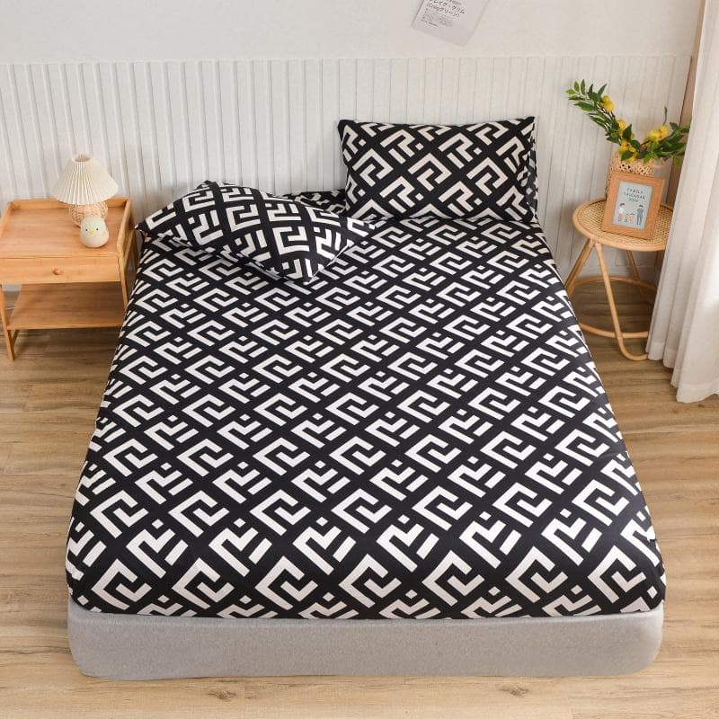 Simple Style Bedsheet Breathable Bed Cover Fitted Sheet With Elastic Band Mattress Protector Home Bed Linen (No Pillowcase) 90x200x25cm 1pc