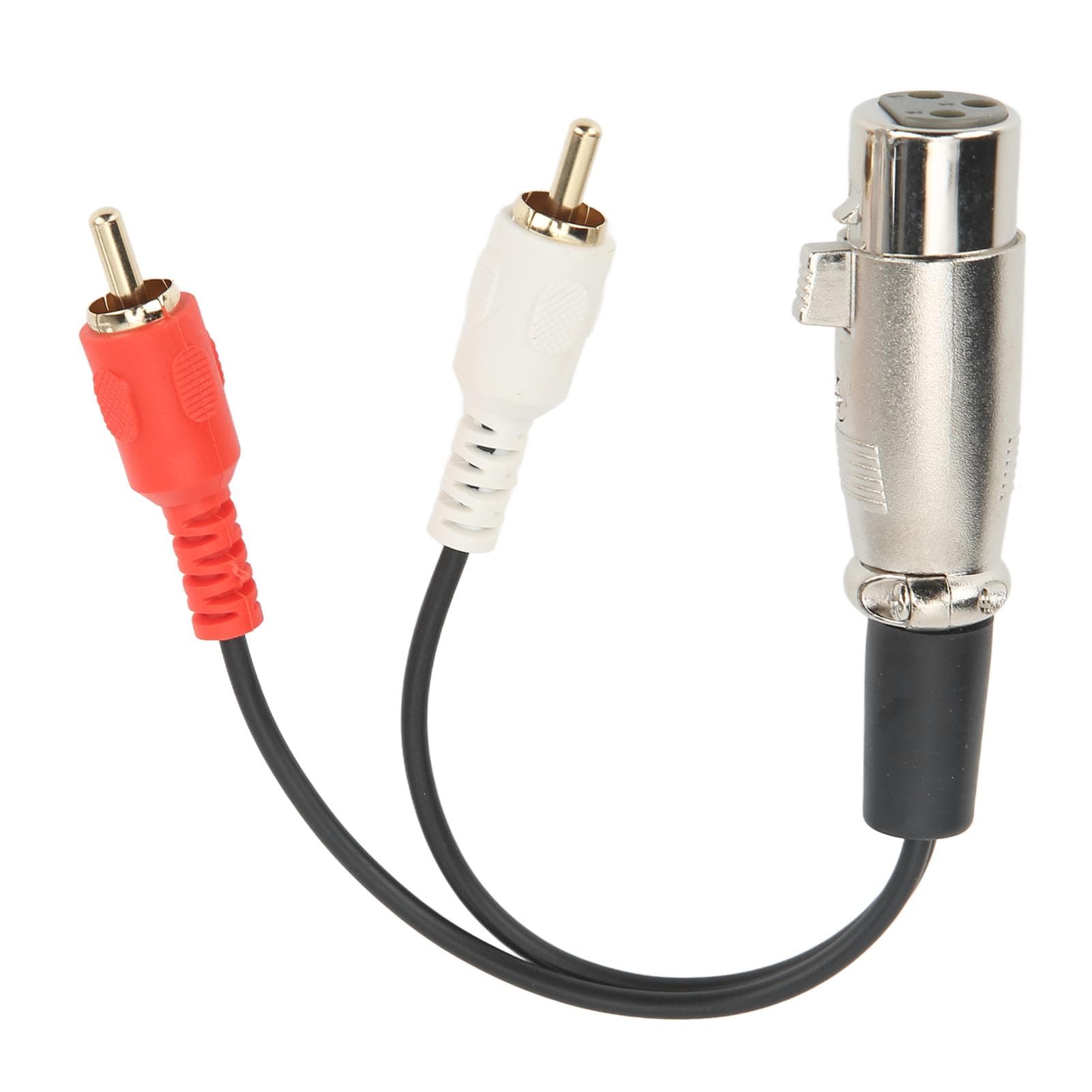 XLR Female to 2RCA Cable Left and Right Sound Lotus Head Sound Cable Converter for Speaker