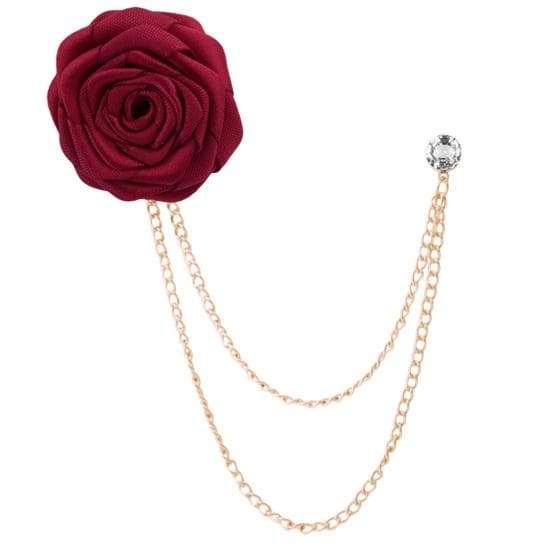 Brooch Pin Electroplated Multiple Colors Dress Up wine red