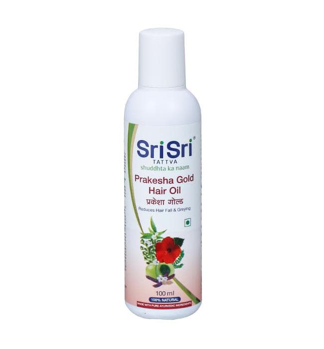 Oil for gray hair and hair loss (100 ml), Prakesha Gold Hair Oil Sri Sri Tattva 12.25