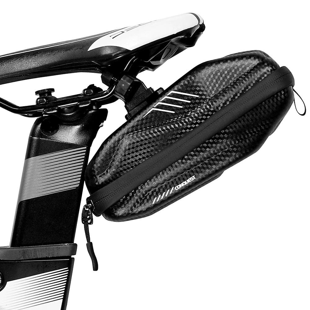 0.8L Bike Saddle Bags Rainproofroof Bicycle Under seat Bag for Mountain black
