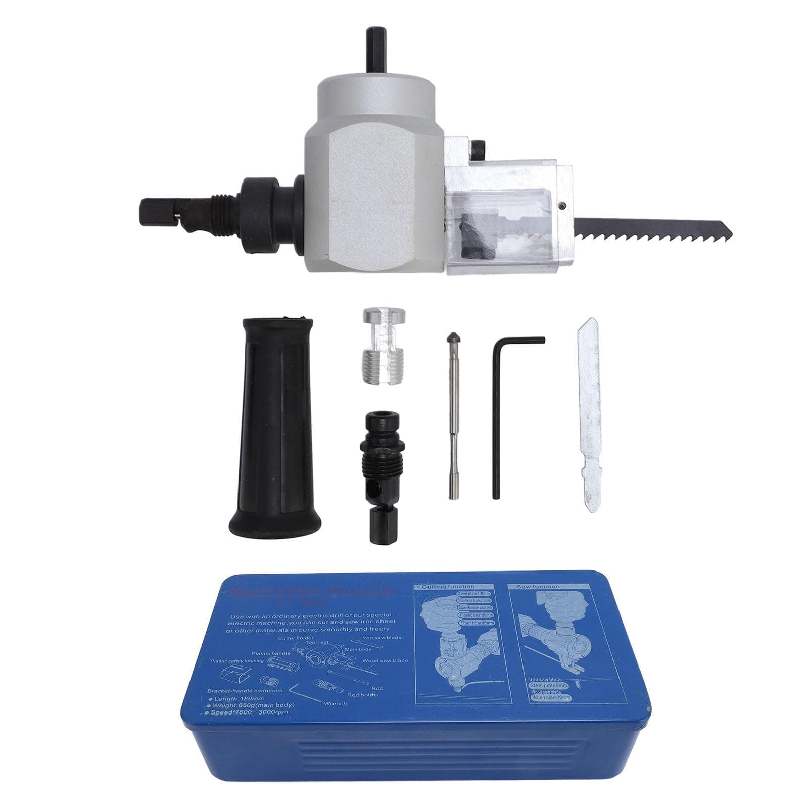Sheet Nibbler Cutter Drill Tool Dual Purpose Wood Metal Sheet Cutter Attachment for Drilling