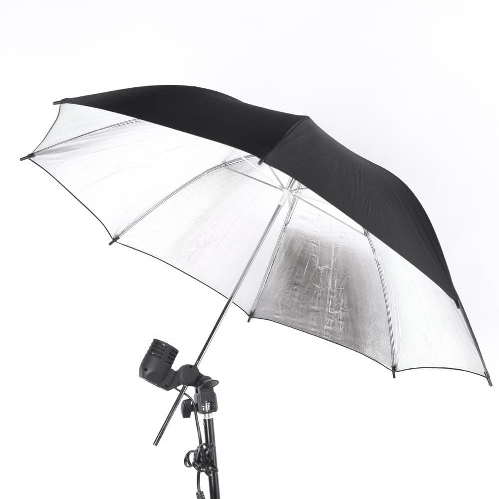 83cm 33in Studio Photo Strobe Flash Light Reflector Black Silver Umbrella silver/black
