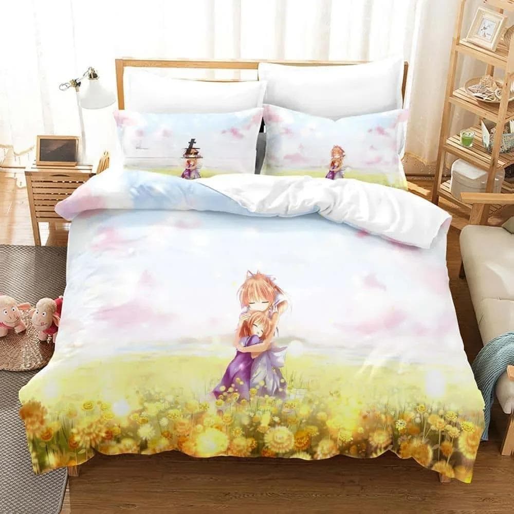 New 3D Print Anime Bed Sheet Set Clannad Bedding Set Single Twin Full Queen King Size Bed Set Adult Kid Bedroom Duvet cover Sets 70x133cm 2pcs