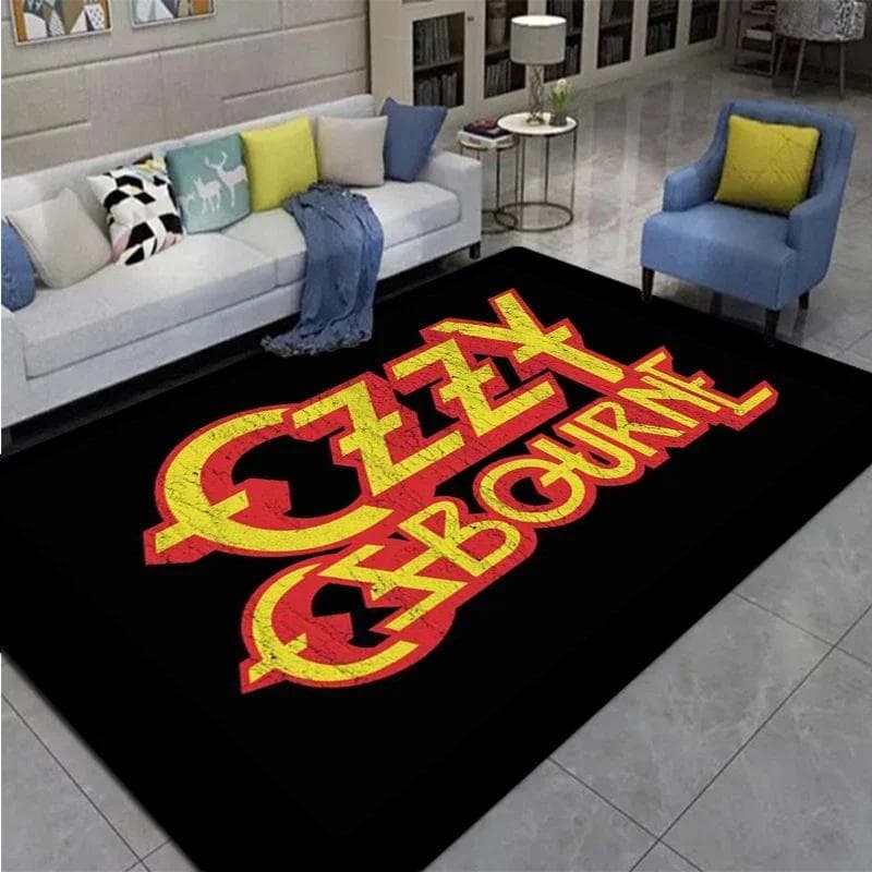 Ozzy Osbourne Band Printed Carpet Living Room Bedroom Fashionable and Aesthetic Anti slip Carpet Photography Props Birthday Gift 90cm by 60cm